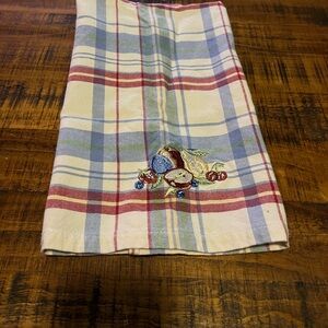 Sonoma Blue and Green Plaid kitchen towel